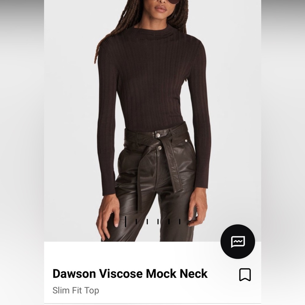 NWT XXS Rag and bone Dawson Mock Neck sweater